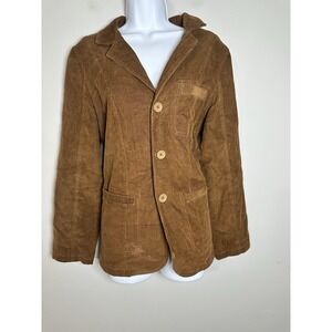 Vintage BOSS Hugo Boss Corduroy Blazer Brown Ribbed‎ Velvet Jacket Sz S